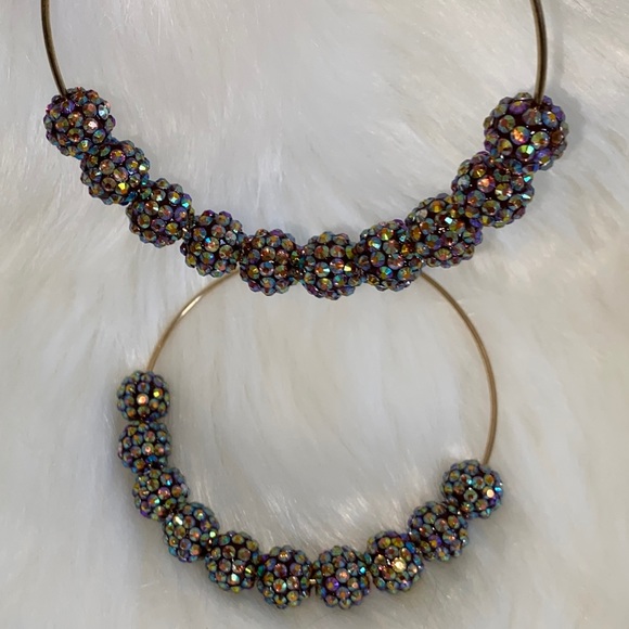 Shambala Oversize Beaded Hoops Earrings - Picture 5 of 5